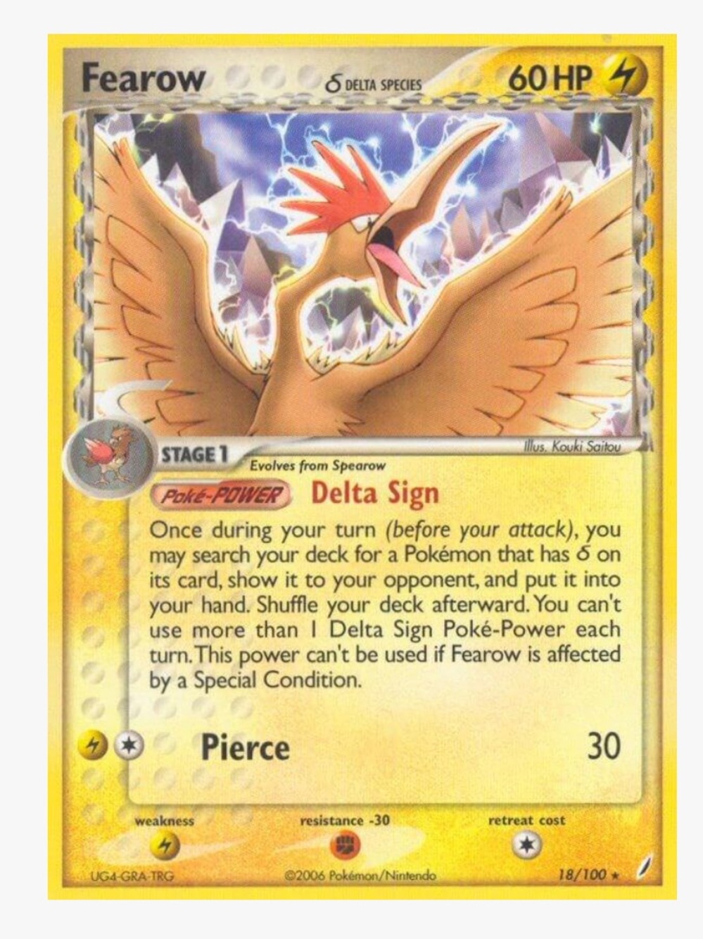 Fearow (Delta Species) EX Crystal Guardians Pokemon Trading Card